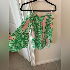 Lilly Pulitzer Off The Shoulder Top w Flared Sleeves